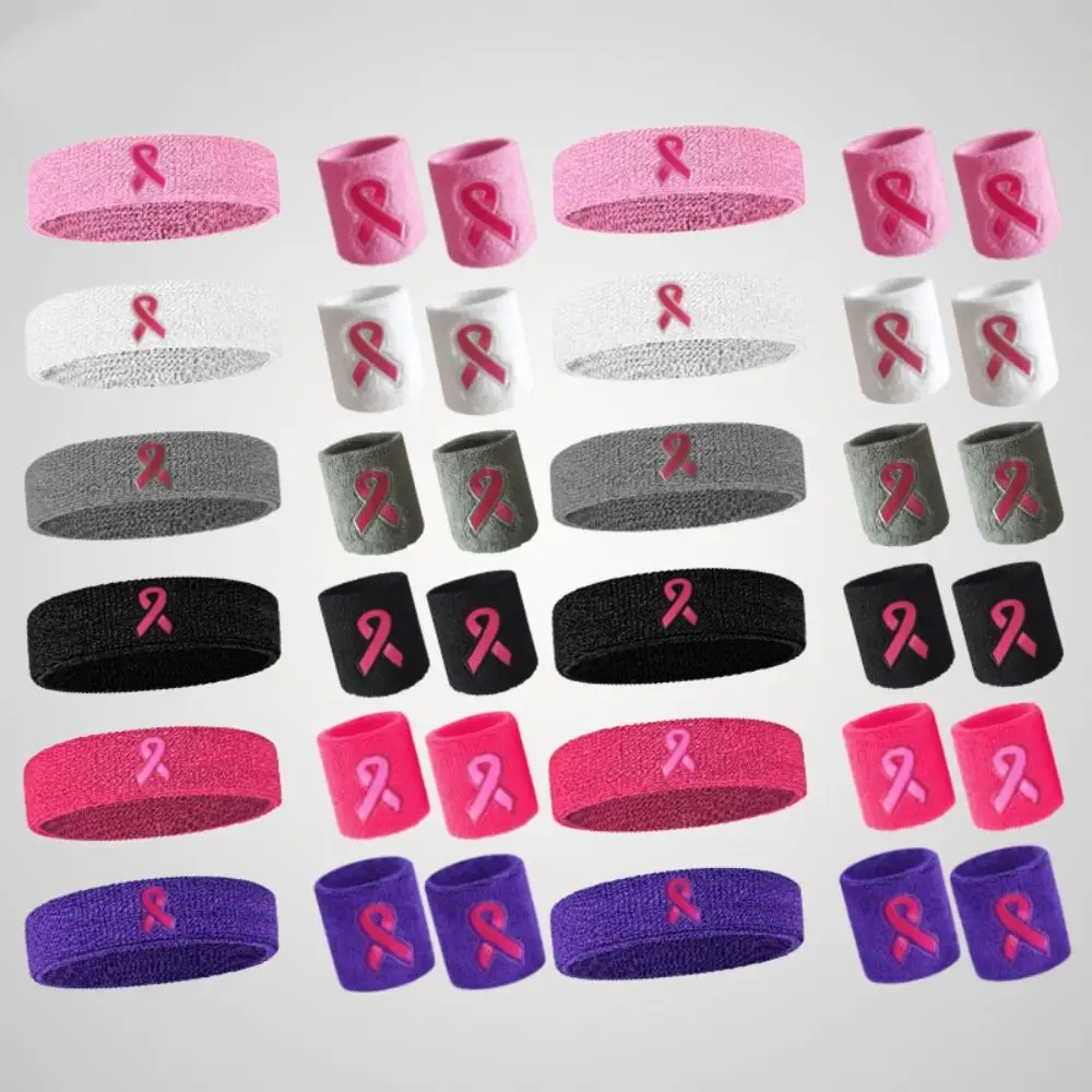 Absorbent Sports Wristbands For Kids Pink Caring for Women Wrist Protector Stretch Elastic Wrist Sweat Bands Football Fitness