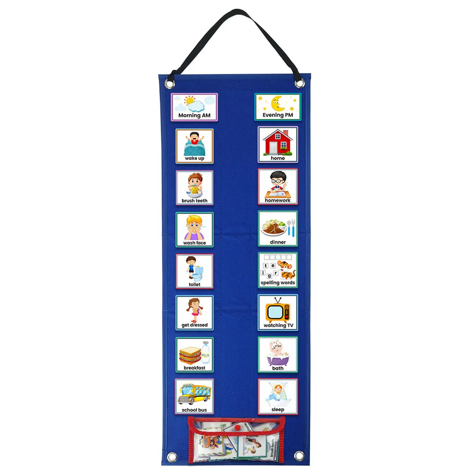 Calendário de programação visual infantil 70 peças Cartões de programação visual pré-escolar