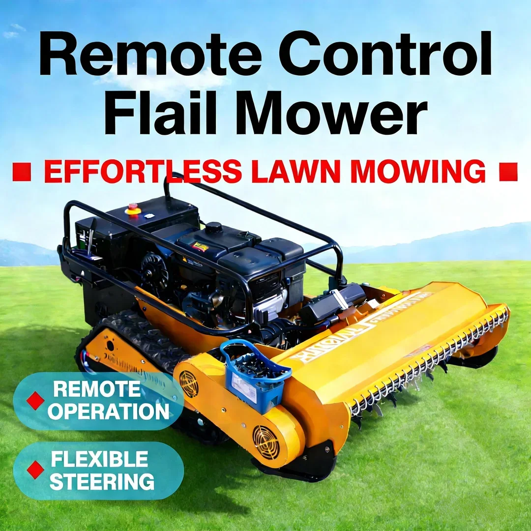 

Customized Commercial Home Remote Control Flail Lawn Mower Robot 800-1000mm Cutting Self-Propelled All Terrain