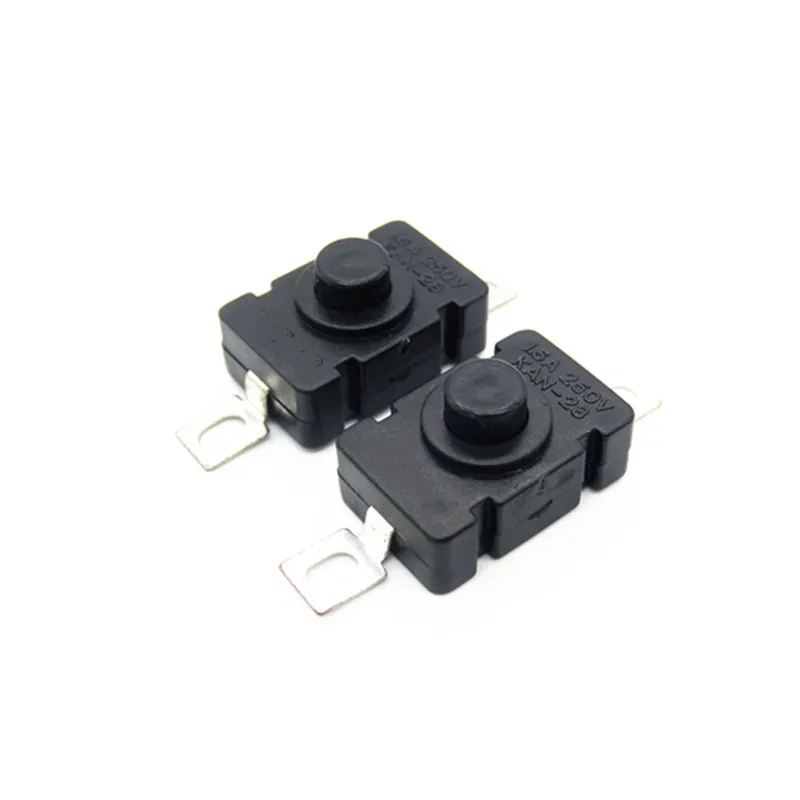 10pcs KAN-28 Flashlight Switches Self Locking Patch Type 18 x 12mm Push Button Switches 1.5A/250V