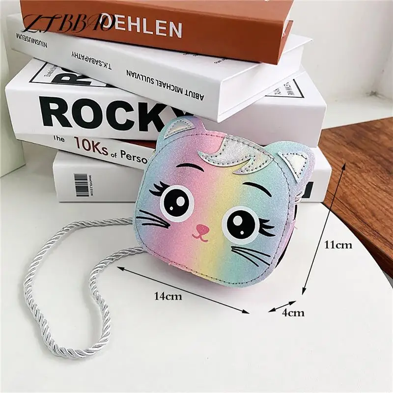 1PCS Cute Cartoon Cat Baby Girls Shoulder Bags Mini Crossbody Bag For Children Boys Kids Small Coin Purse Handbags Wallet