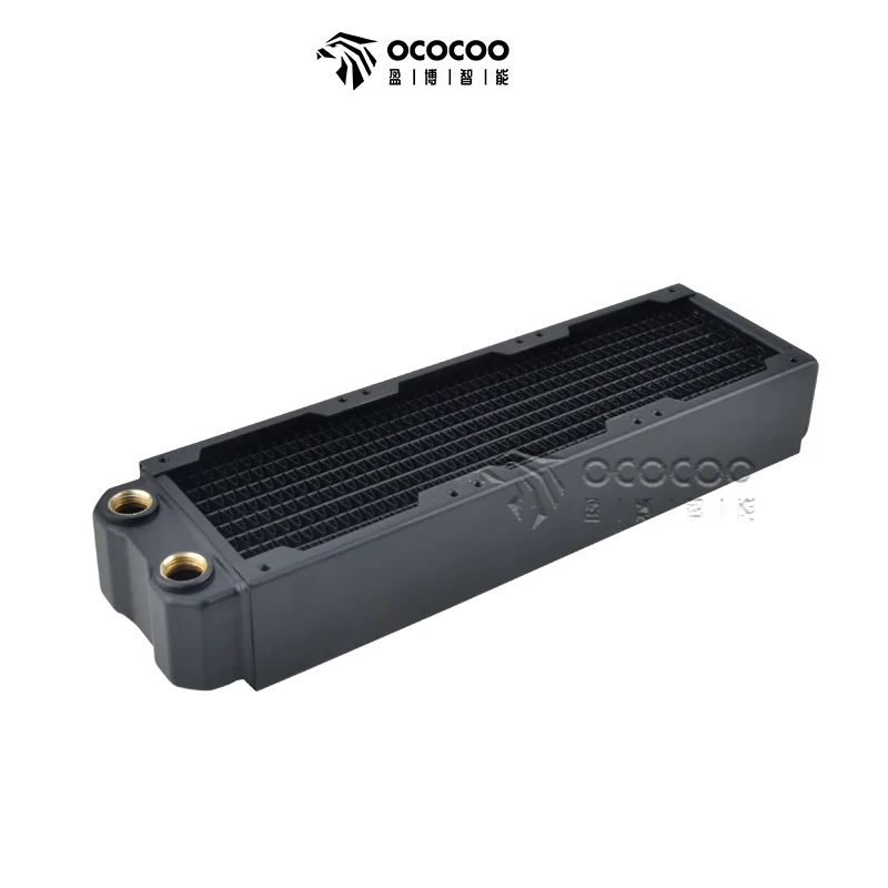 

OCOCOO Copper Radiator 240mm G1/4 Thread Support 120mm Fan 45 Thick DIY Computer Heatsink Printers Liqui Water Cooler Fittings