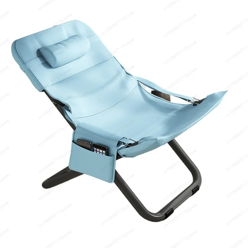 Fabric Lounge Chair with Padded Seat, Lightweight & Easy to Move Folding Chair, Perfect Leisure Chair for Reading/Relaxing