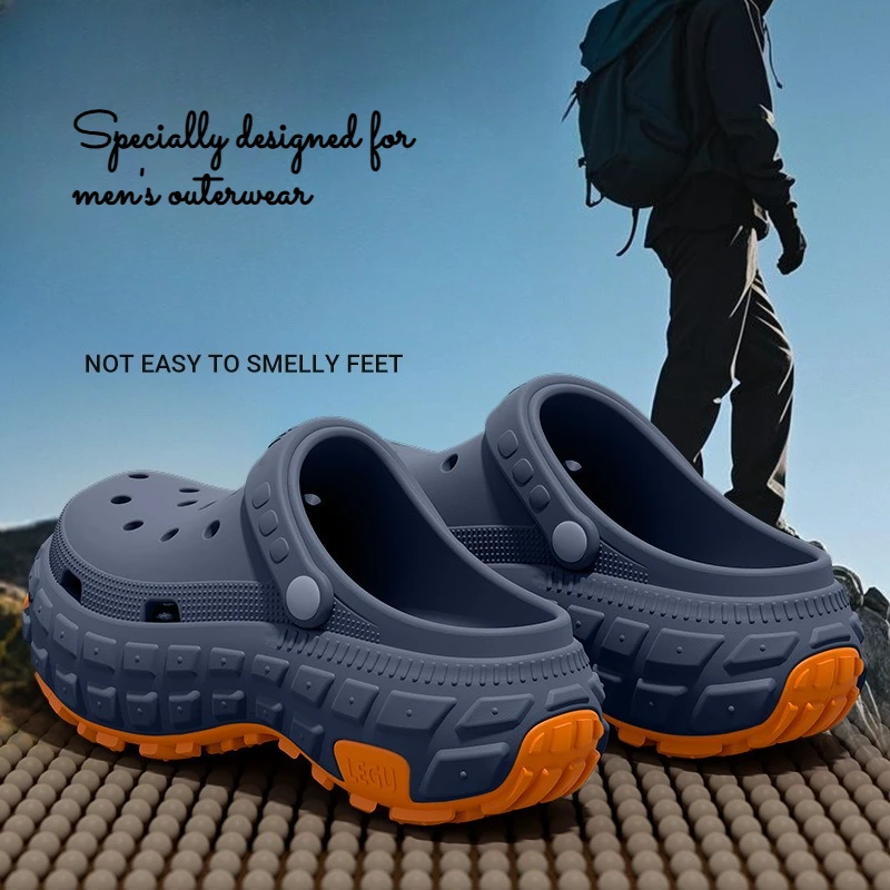 

Drive Two Wear Cool Slippers Thick-soled Hole Shoes Men Wear in Summer 2026 New Trend Wear-resistant Non-slip Deodorant