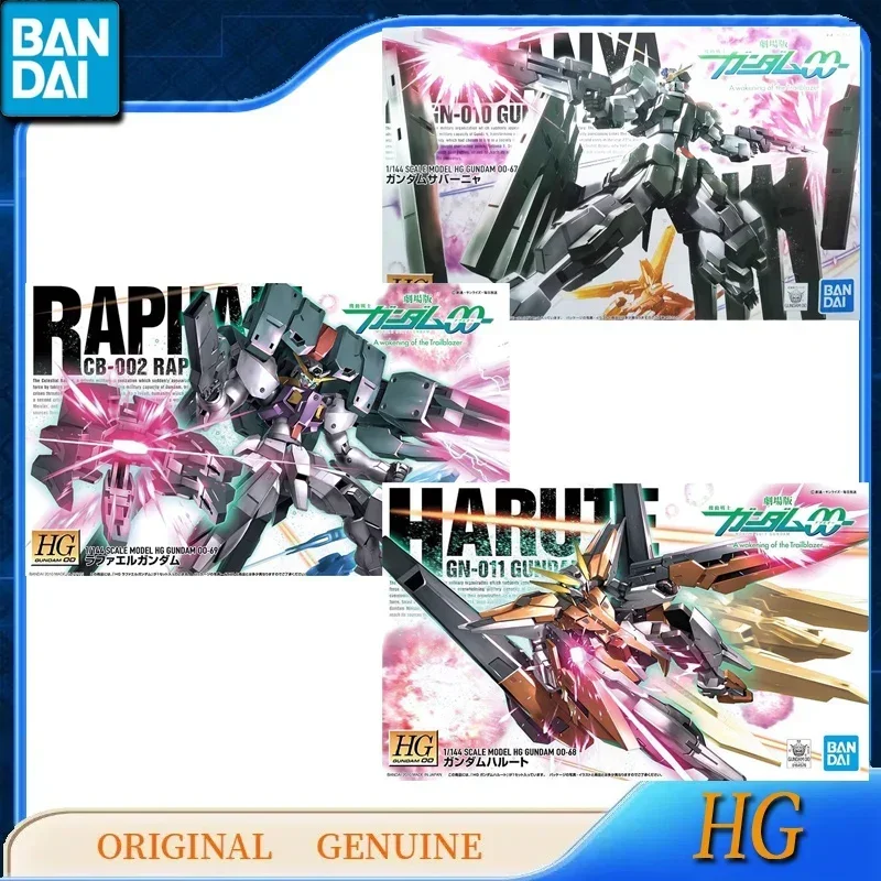 Bandai Original HG GUNDAM 0067 0068 0069 GN-010 ZABANYA GN-011 HARUTE CB-002 RAPHAEL Anime Figures Toys for Kids Gift Assembly