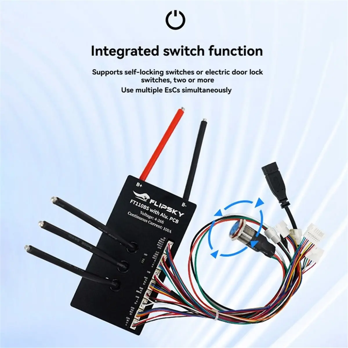 Y1014A~!# FT110BS High Voltage ESC Maximum 110V Integrated Switch Strong Heat Dissipation for DIY Off-Road Vehicles Robots