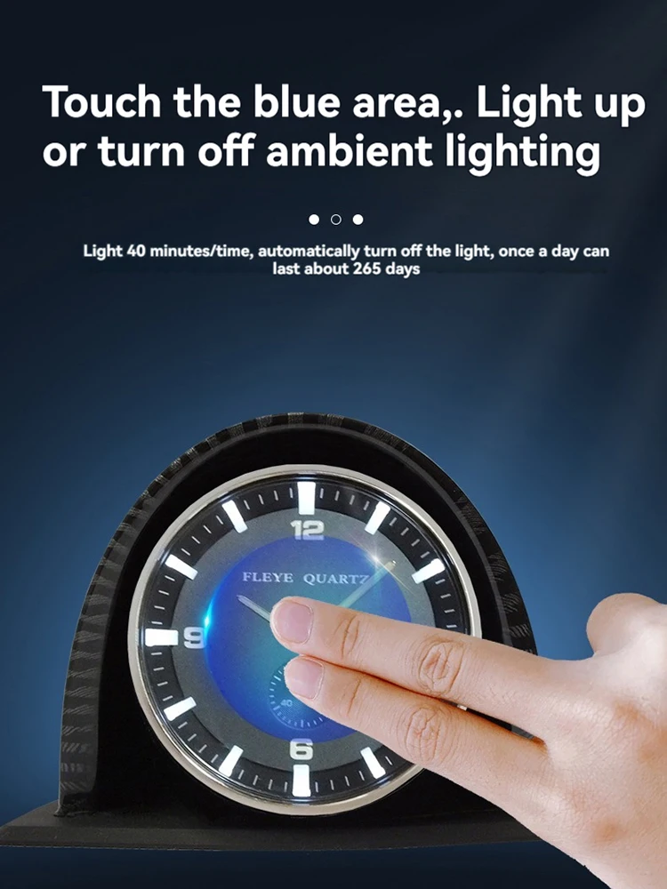 Jam Mobil Universal, lampu suasana, Alarm Interior mobil, jam dasbor mobil, Aksesori Mobil, jam kreatif canggih