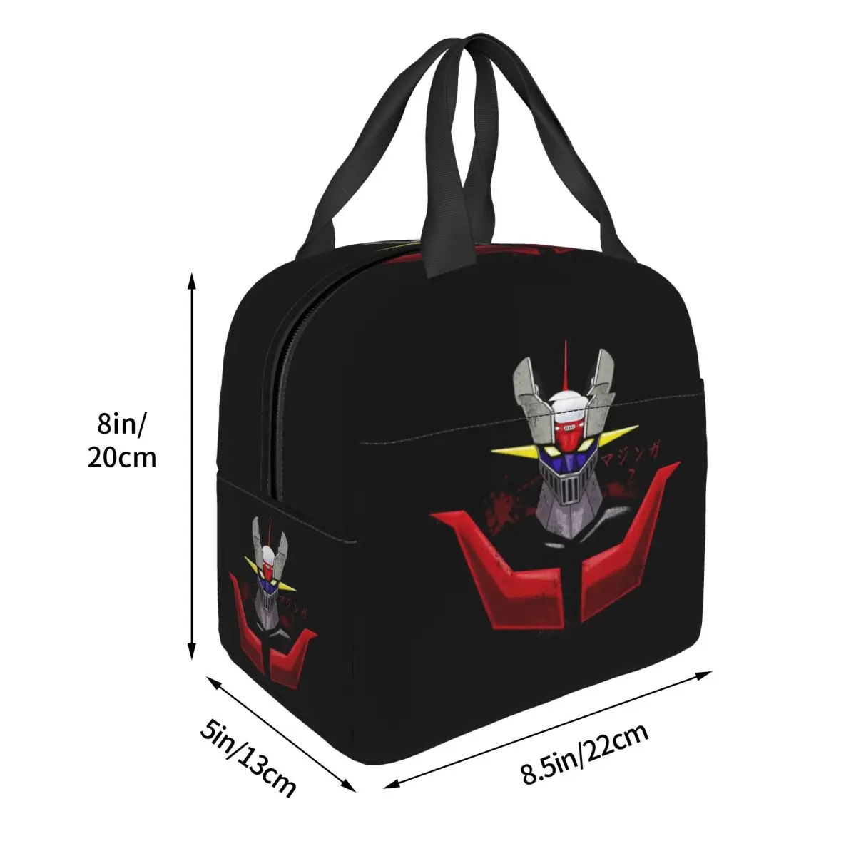 Mazinger Z Goldorak Actarus Grendizer Mask Insulated Lunch Bag for Women Children Portable Food Boxes Thermal Lunch Box Tote