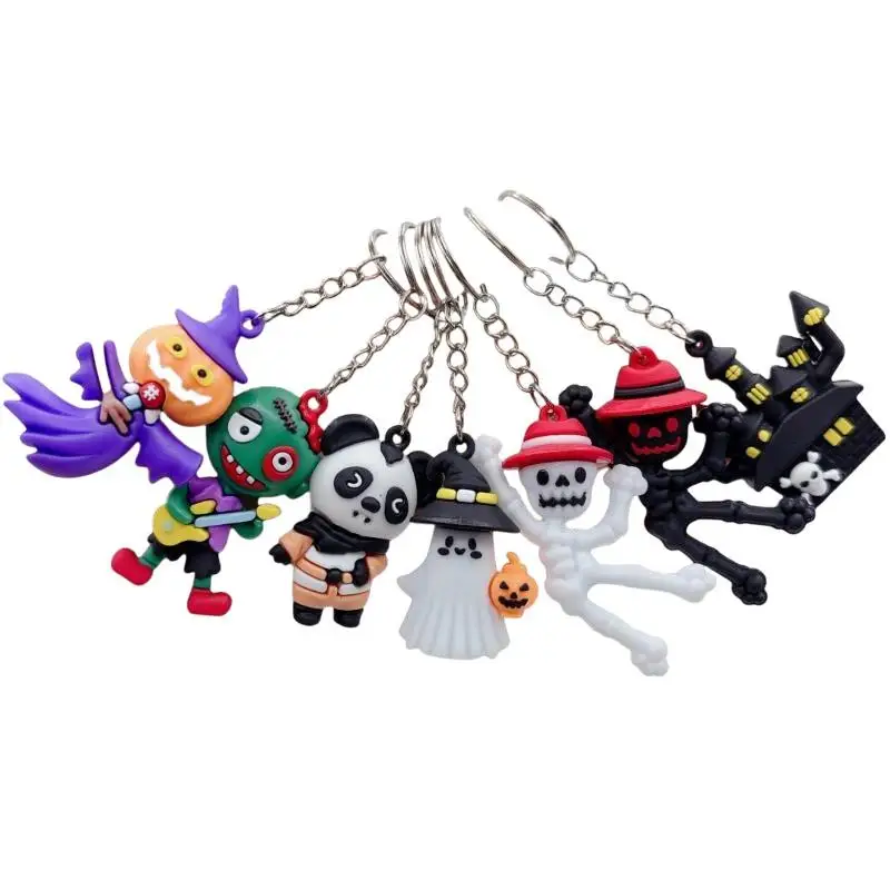 Halloween Decor Keychain Cute Cat Bat Spider Black Animal Funny Key Ring for DIY Craft Bag Accessory Gift - view 5