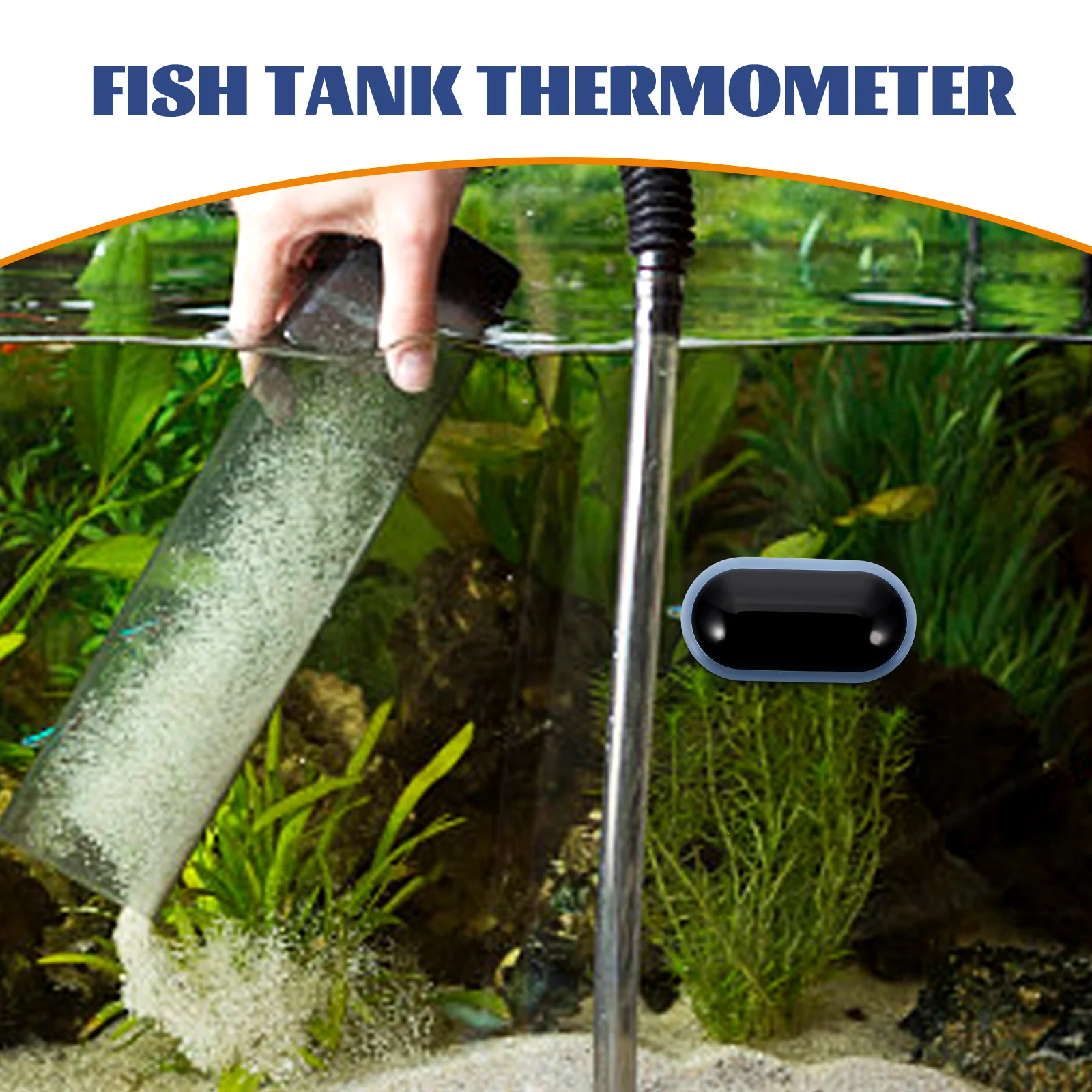

Digital Aquarium Thermometer Electronic Fish Tank Temperature Gauge Large Display Reusable Adhesive Durable Wear Resistant