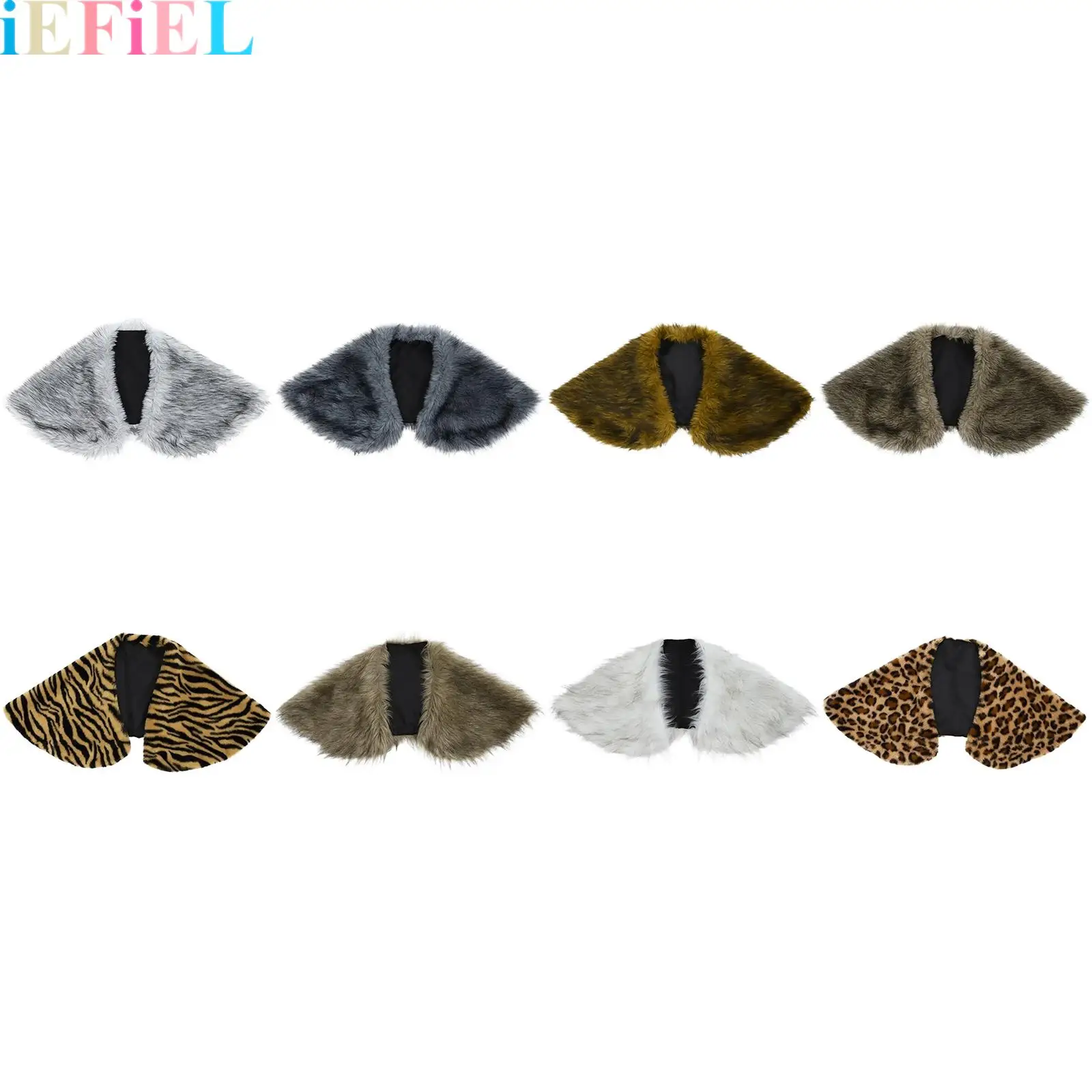 

Men Faux Fur Mantle Shoulder Wrap Collar Viking Fur Shawl Medieval Warrior Renaissance Halloween Cosplay Costume