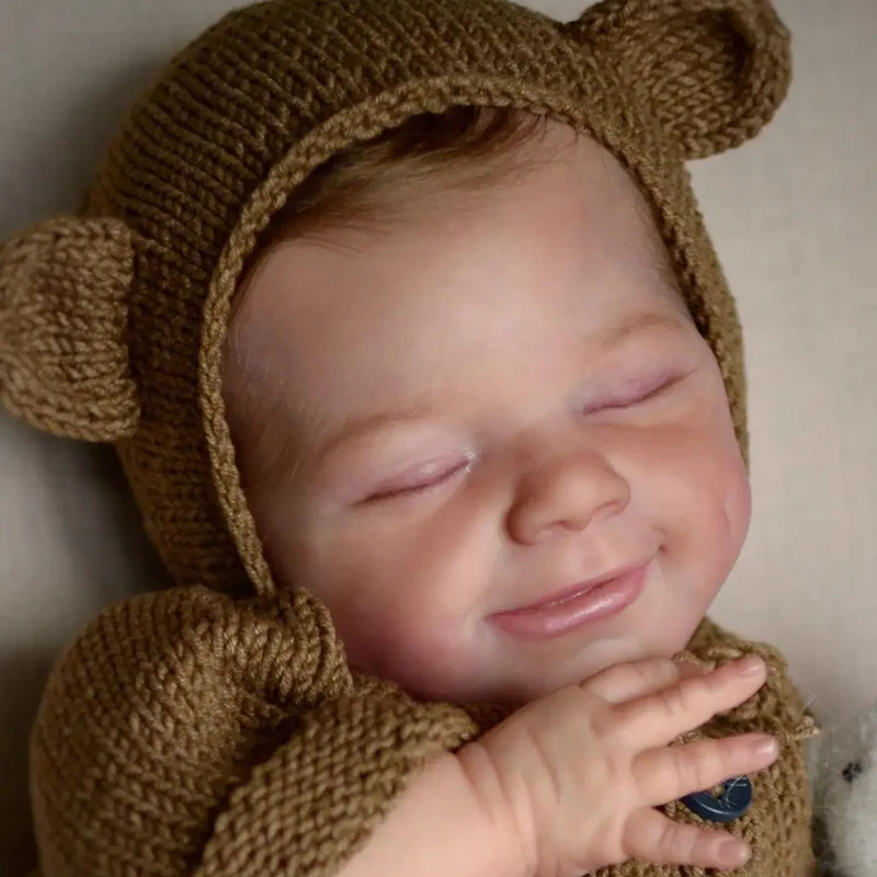 Silicone Reborn Baby Dolls Rooted Hair Newborn Lifelike Soft Touch Cuddly Collectible Toy Kid's Christmas Gift Muñecas Reborn