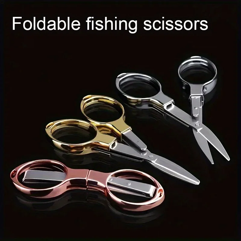 3 قطعة مقص قابل للطي المحمولة سكين الكربون الصلب خيط صنارة الصيد أدوات القطع مقص التطريز الصغيرة متعددة الوظائف #4