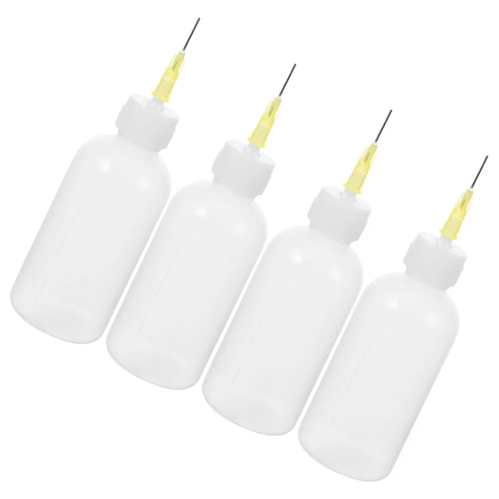

4 Pcs Plastic Dispensing Bottle Glue Applicator Bottles Craft Cleaning Diy Paint Squeeze Transparent Ink