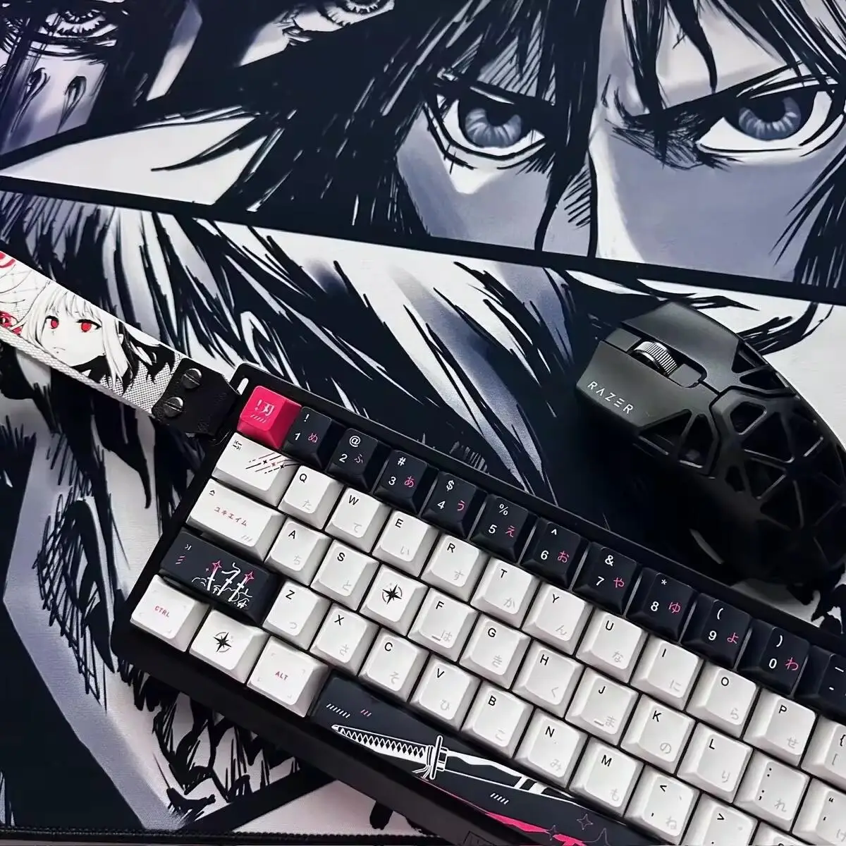 Yuki Aim Keycap japońskie korzenie 125key Cherry Pbt Keycap niestandardowe anime indywidualne klawisze na klawiaturę mechaniczną prezenty