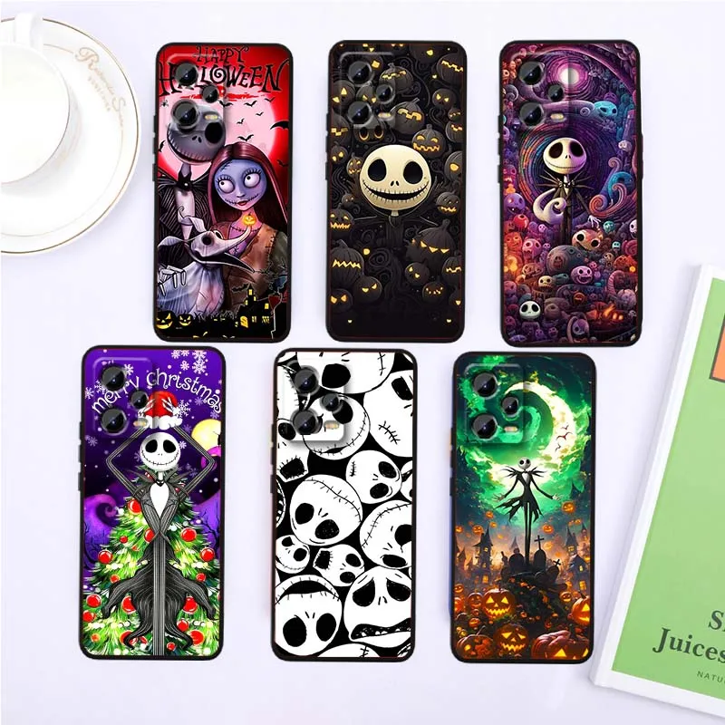 

Christmas Eve Horror Anime Cover For Xiaomi Redmi Note 15 14 13 12 12S 11E 11 11S Pro Plus 4G 5G Black Soft TPU