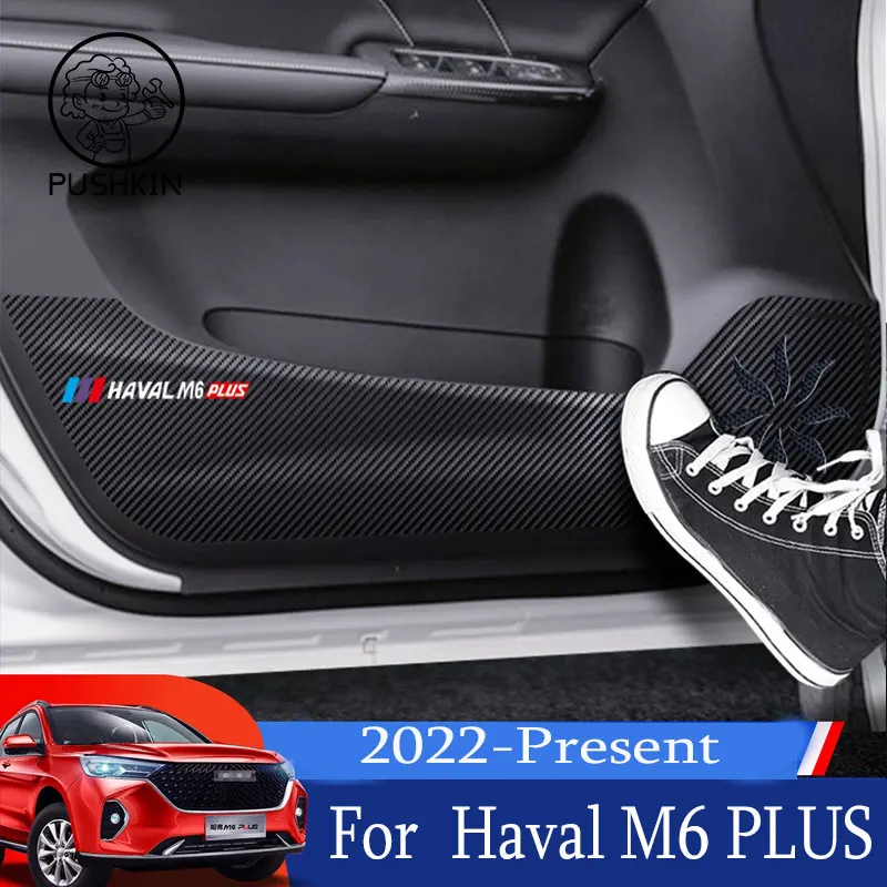 Car Door Anti Kick Pad Leather Protection Film For Haval M6 Plus M6  2024 2023 2022 Protector Stickers Trim Car Accessories