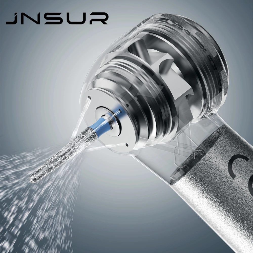 JNSUR 100° High Speed Handpiece Ultra Quiet Angle Air Turbine 4 Water Spray Torquimetro Stainless Steel Dental Supplies Dentist