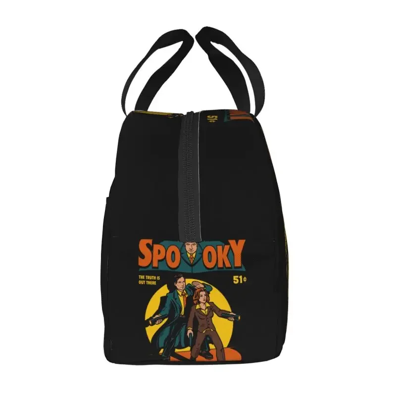 The X Files Truth Is Out There Insulated Lunch Tote Bag Spooky Mulder Scully Dana Fox Cases Tv Portable Cooler Thermal Bento Box