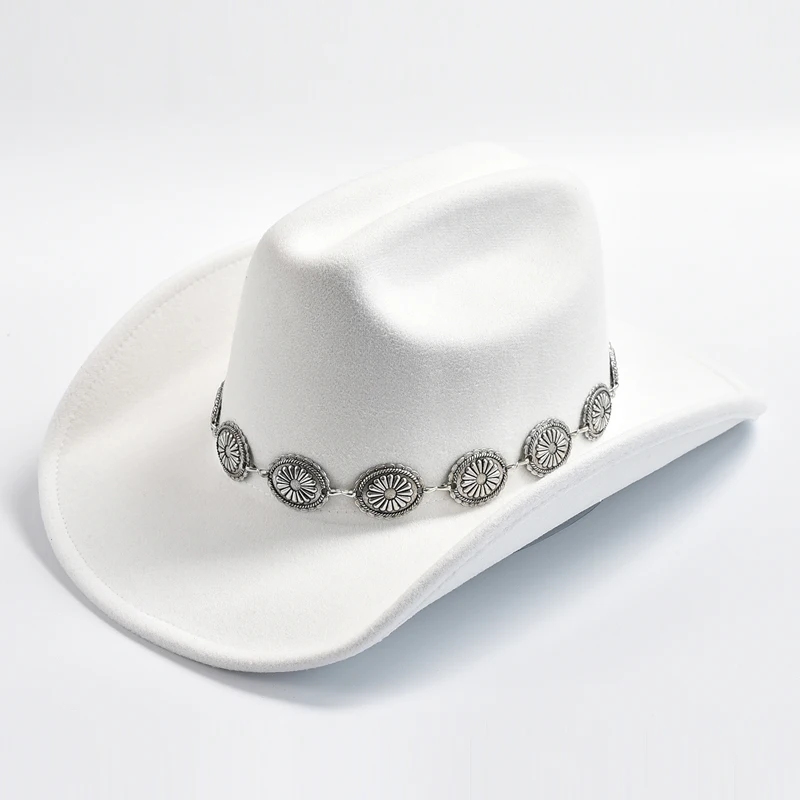 New Western Cowboy Hat for Women's Photo Props Cowgirl Jazz Hats Party Dress Cap Sombrero Hombre