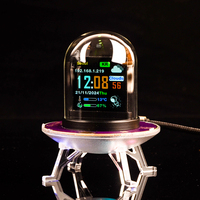 UFO-CLOCK Digital Display Thermometer Hygrometer Mini Smart WIFI Weather Station Weather Temperature Humidity Time Alarm Clock