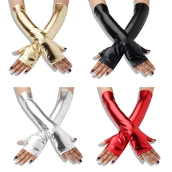 Nightclub Metallic Gloves Party Christmas Half Finger Gloves for Concert