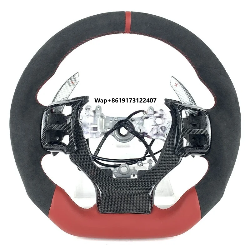 New Fashion Real Carbon Fiber Steering Wheel for IS CT NX ES GS Flat Bottom 3 Runner Car Steering Wheel Sport Style