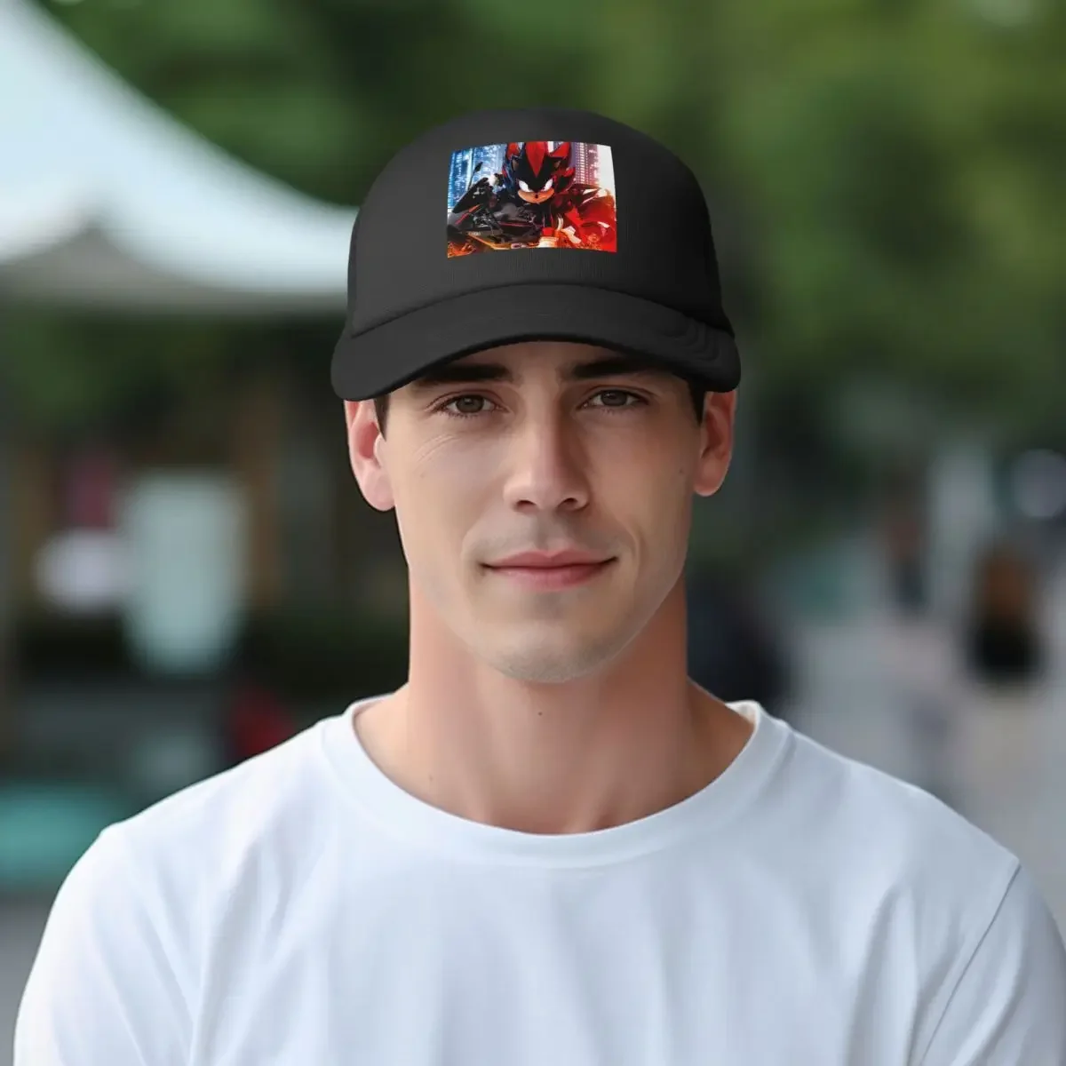 Shadow The Hedgehog Mesh Baseball Caps Snapback Fashion Baseball Hats Breathable Casual Casquette Outdoor Unisex