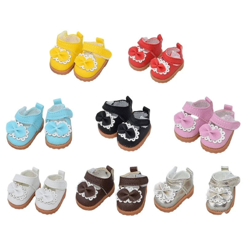 

3 Pair Doll Princess Shoes Set 15-17cm Doll Accessories 3.5CM Height PU Shoes For Creative Doll Wardrobe Styling Tool 15UB