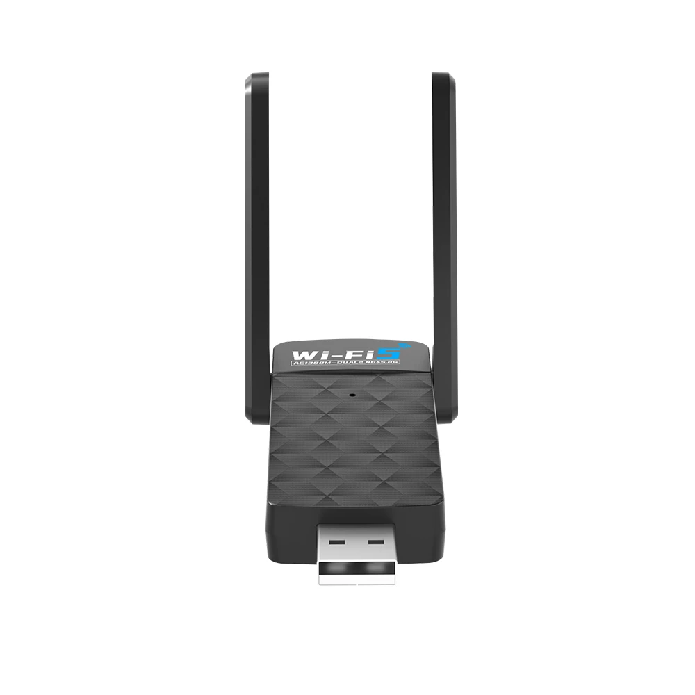 

Пользовательский логотип AC1300 USB WiFi 5, адаптер 2,4G 5G, двухдиапазонный USB-ключ Wi-Fi, беспроводная сетевая карта для ПК, ноутбука