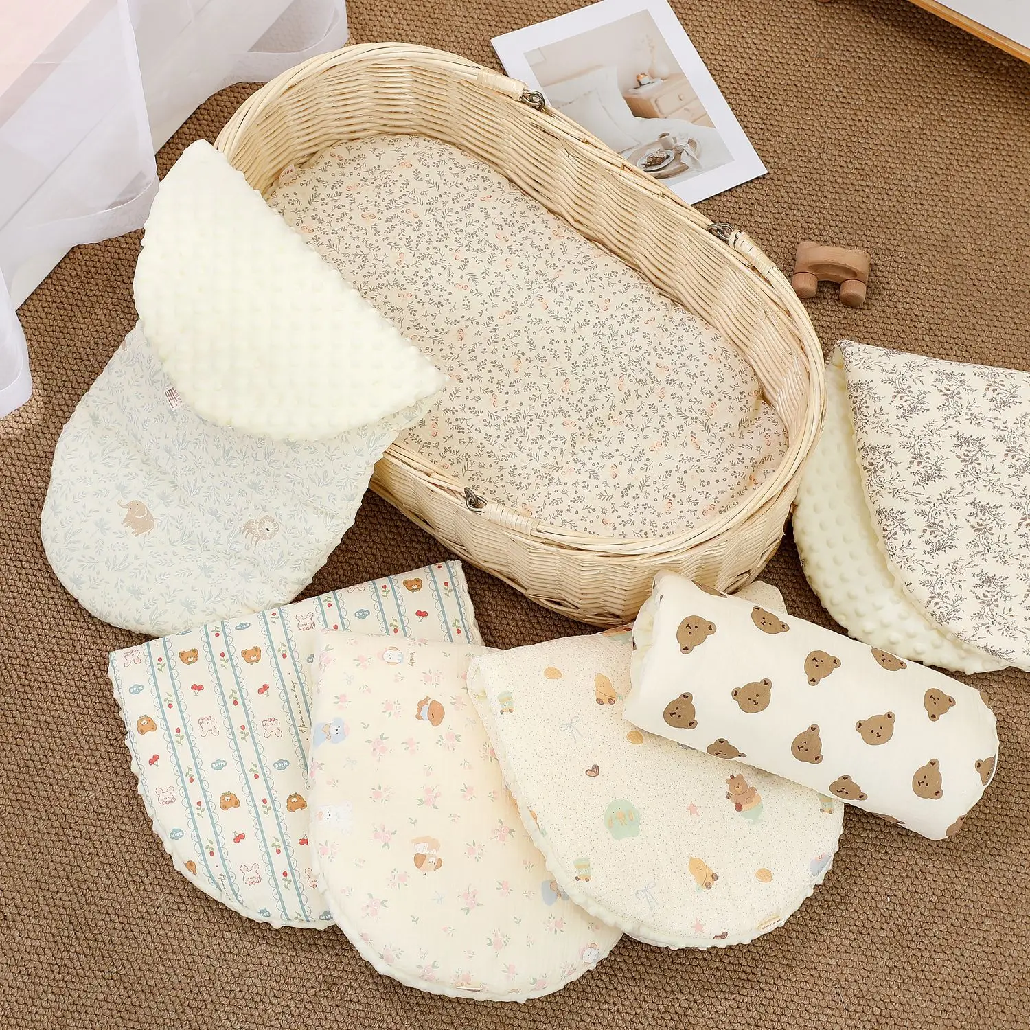 Cotton Baby Cradle Pad Velvet Baby Stroller Seat Cushion Soft Warm Mattress Kids Pushchair Car Non-slip Mat Stroller Accessories