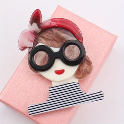 Fashion Acrylic Girls brooch clothes pin badge jewelry