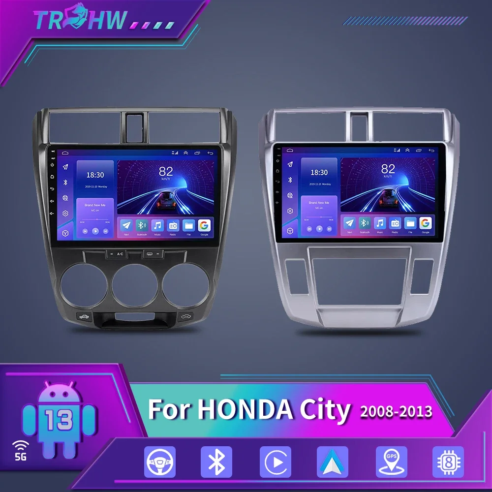 

For Honda City 2008-2013 Car Multimedia Player GPS Navigation Head Unit Auto Radio Audio Stereo Tape Recorder Android 13