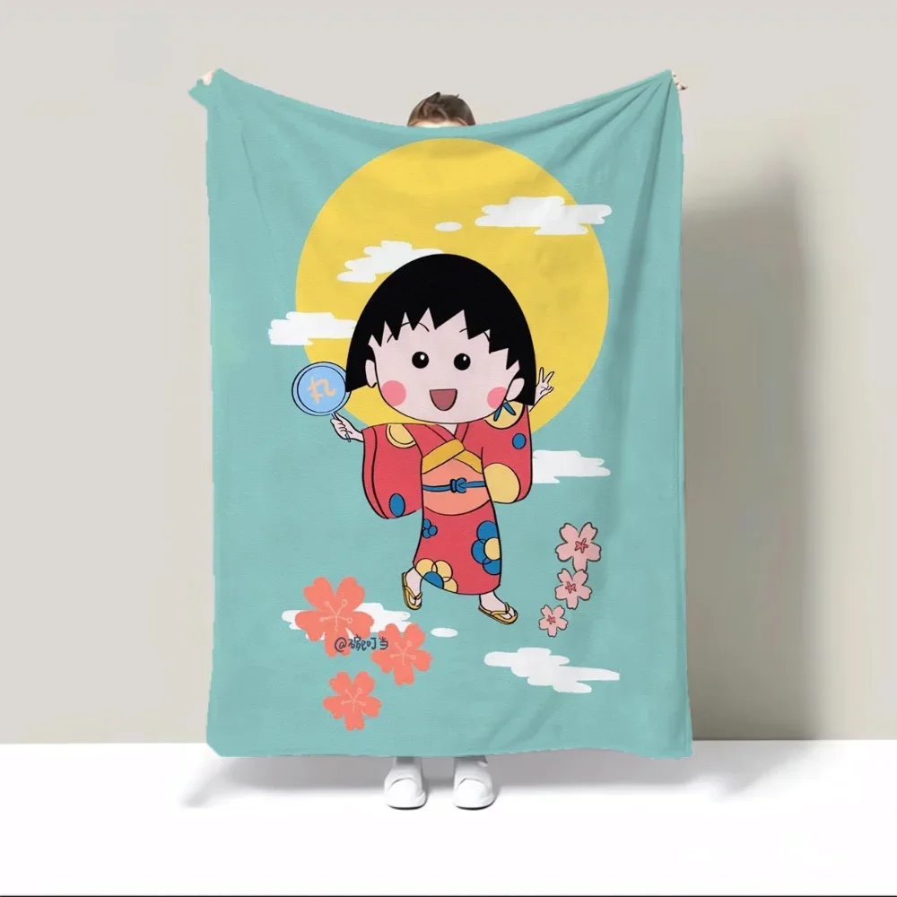 

Fleece Blanket Large Chibi Maruko-chans Custom Blankets for Adults Home and Decoration Woven Blanket Sofa Winter Knitted Plaid