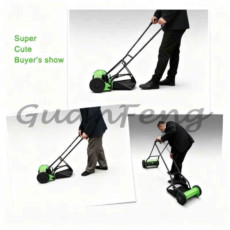 Hand-held Lawn Mower, 12-inch Hand-operated Lawn Mower, Light Garden Tools, Suitable for Flat Mowing Operations