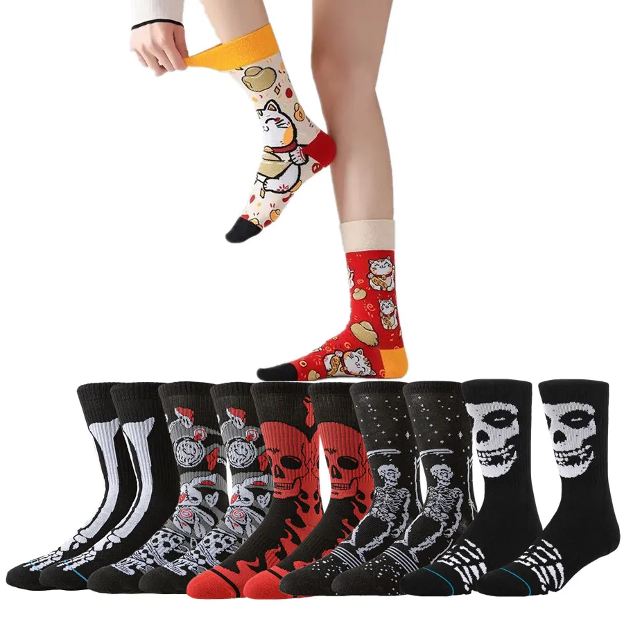 جوارب هيب هوب مصممة على طراز الشارع للرجال والنساء لكرة السلة والتزلج #1