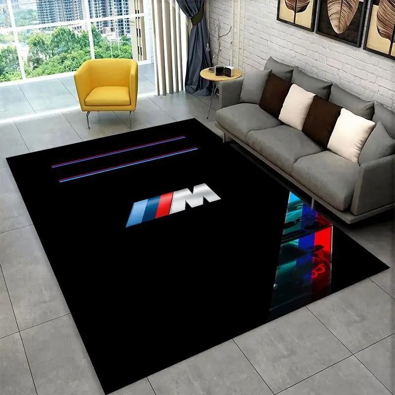 Racing Car B-BMW Retro Non-Slip Area Rug for Living Room,Bedroom,Playroom,Soft Carpet Floor Mat Home Decor Rug  Room Gift