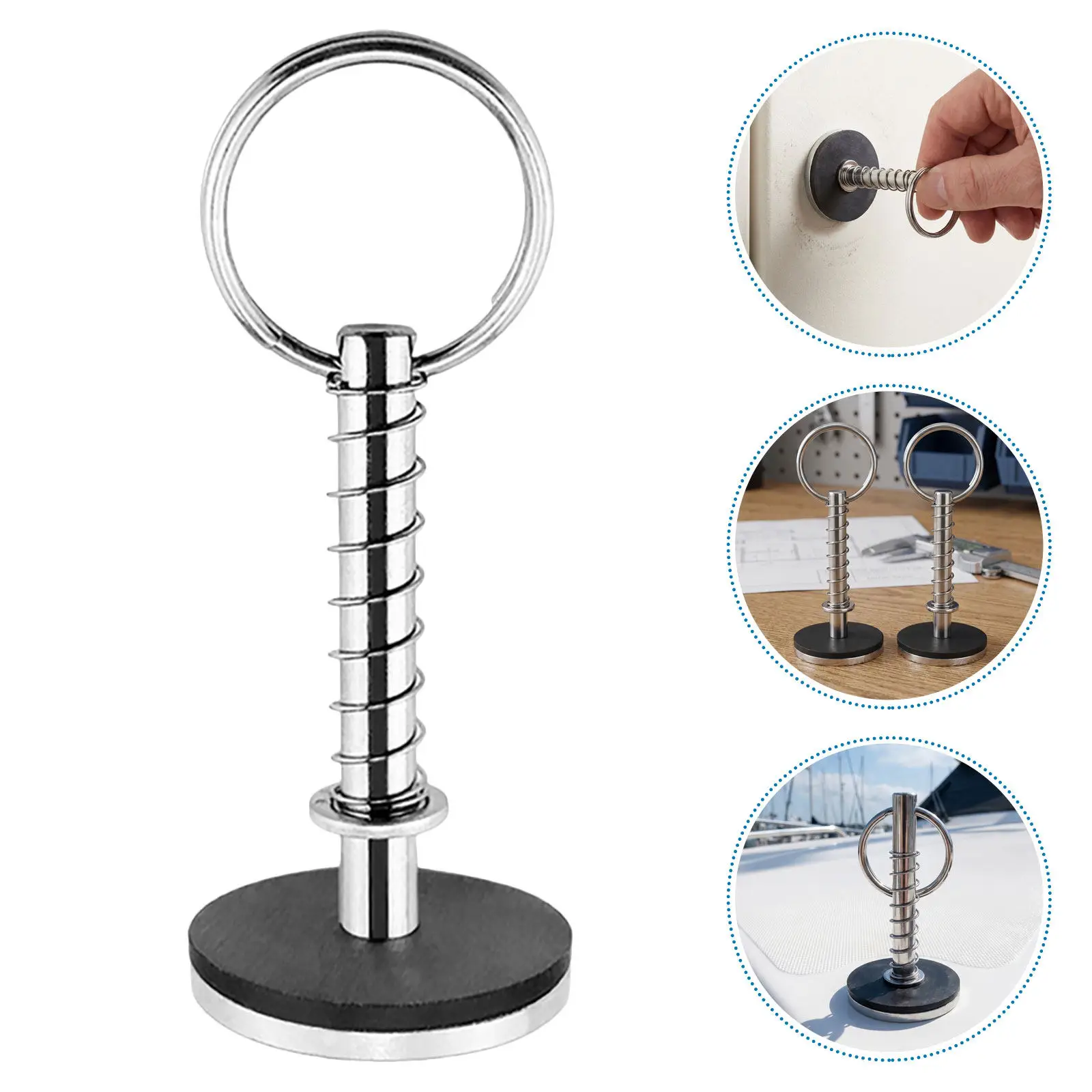 2Pcs Stainless Steel Marine Hatch Cover Pull Handle Flush Mount Boat Hatch Lift Pin Yacht Deck Locker Lid Cabin Door