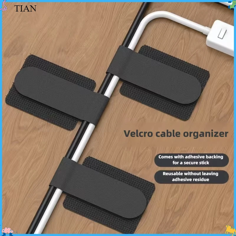 Reusable Ties Fastening Wire Cable Organizer Cord Rope Holder Self Adhesive Adjustable Cord Organizer Straps Storage