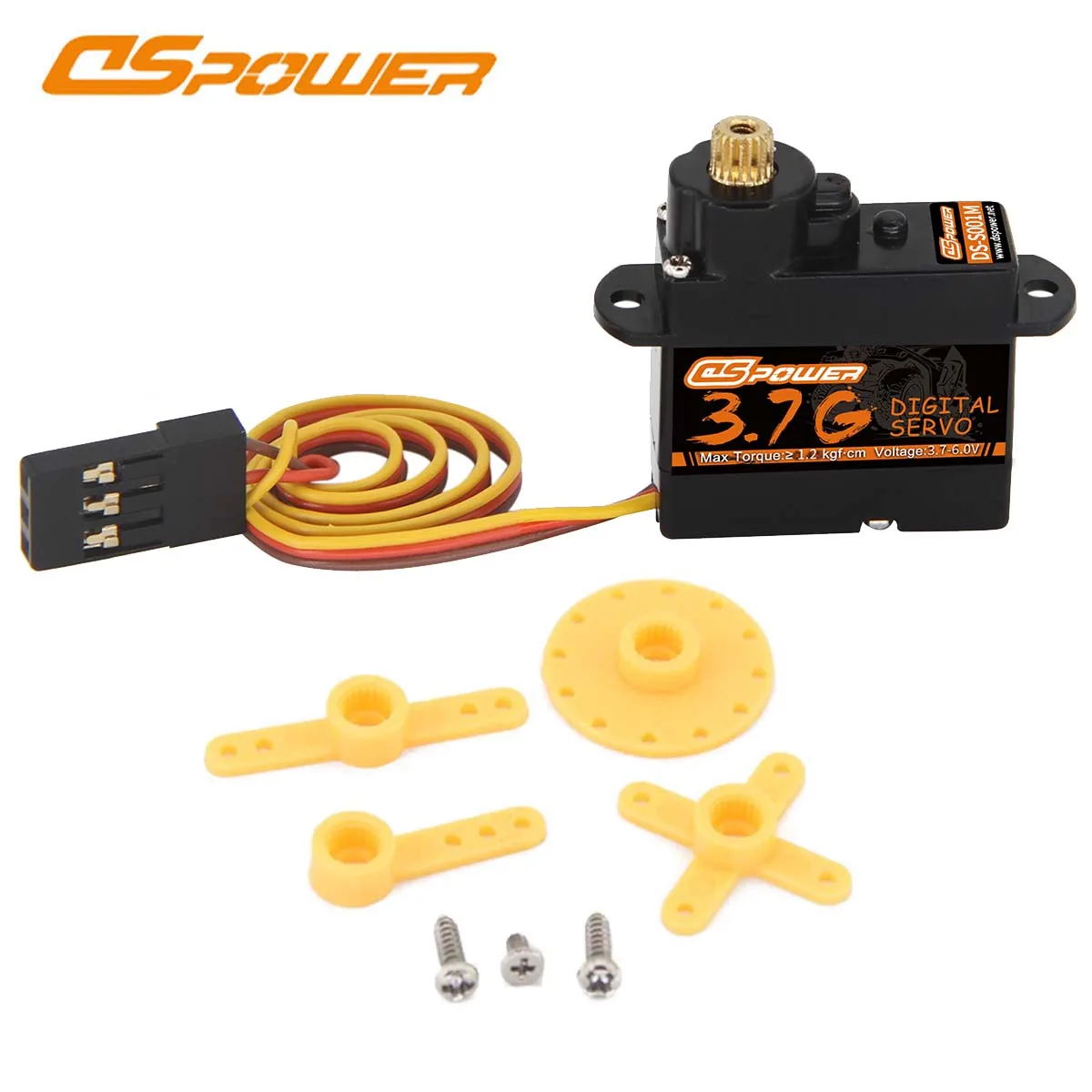 Dspower 3.7g digital metal/plástico engrenagem coreless motor servo 3.7 ~ 4.2v para rc carro caminhão barco helicóptero drone avião peças de brinquedo