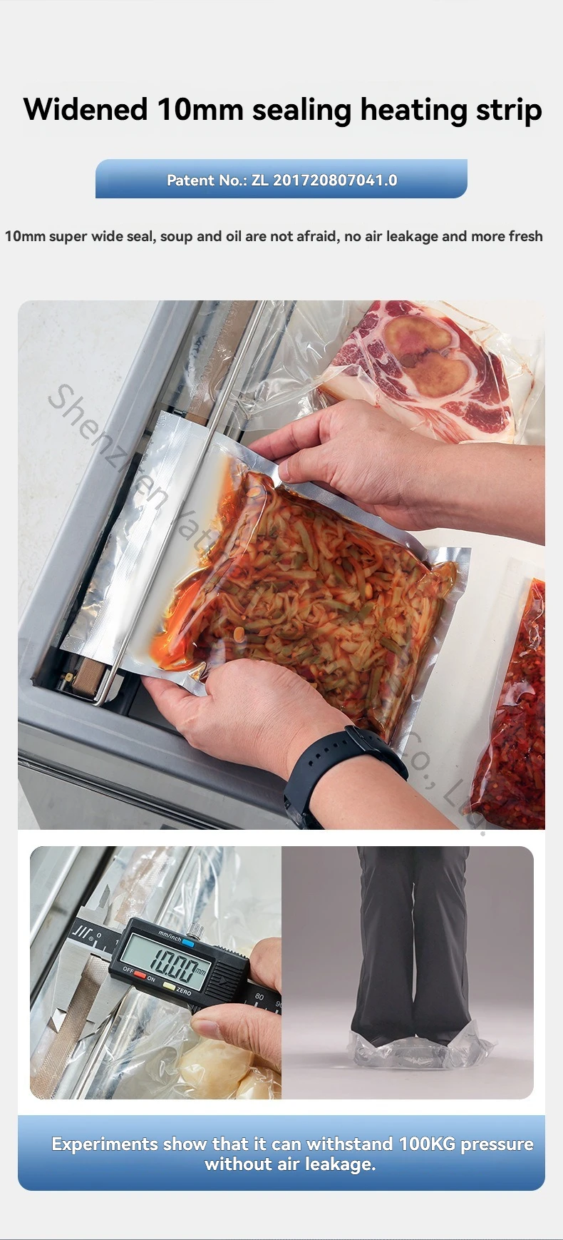 Commercial Food Vacuum Packaging Machine  Meat Preservation Plastic Vacuum Sealing Machine Wet Dry Dual Use