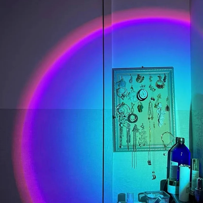 HOT! Cartoon Sunset Lamp Rainbow Light Mini Fill Light USB Night Light Gift