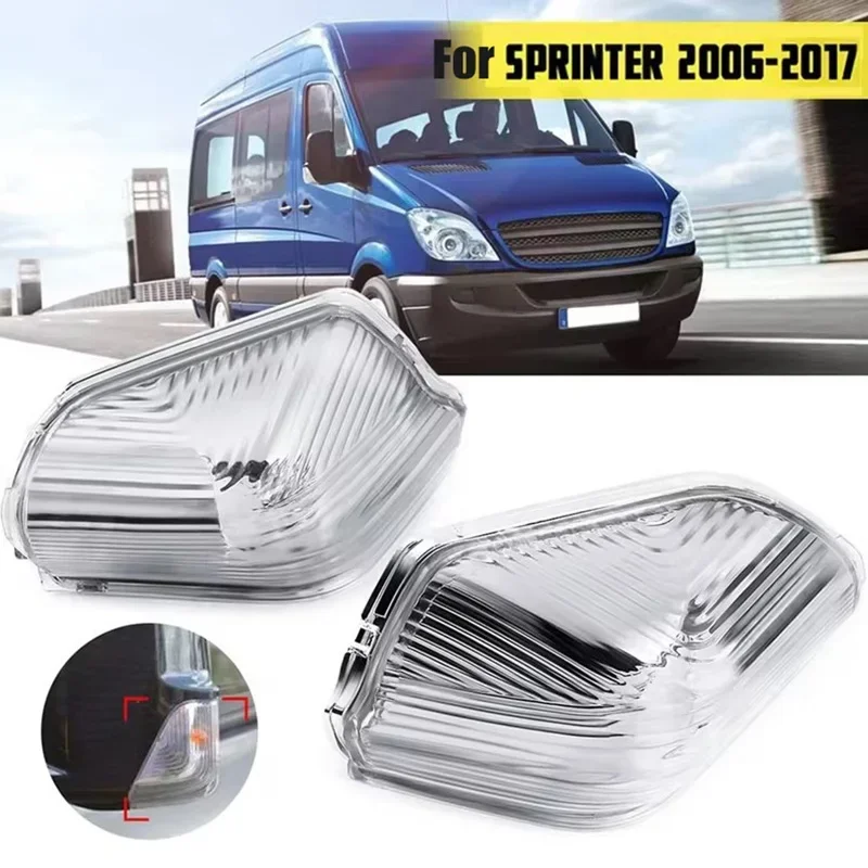 عدسة مؤشر مرآة جناح الباب الأيسر الأيمن أ 0018228920   أ 0018229020   لمرسيدس سبرينتر W906 2006-2017 صالح فولكس فاجن كرافتر 2006-2017