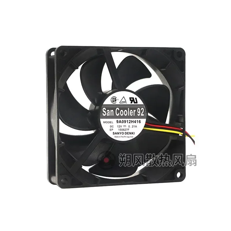 for Sanyo 9A0912H416 9225 12V 0.21A 9CM PWM Temperature Control Speed Regulation Violent Cooling Fan