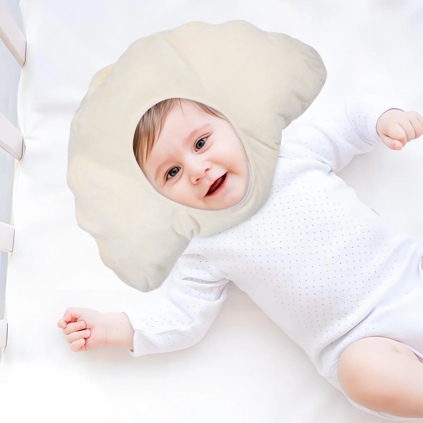 

1pc Dumpling Hat Pp Cotton Party Headgear For Halloween Birthday Carnival Cosplay Funny Costume Accessory Beige Party Supplies