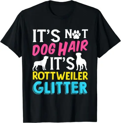 

Футболка унисекс с блестками It's Not Dog Hair Its Rottweiler