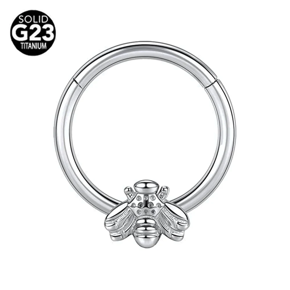 G23 Titanium Bee Septum Nose Ring Piercing