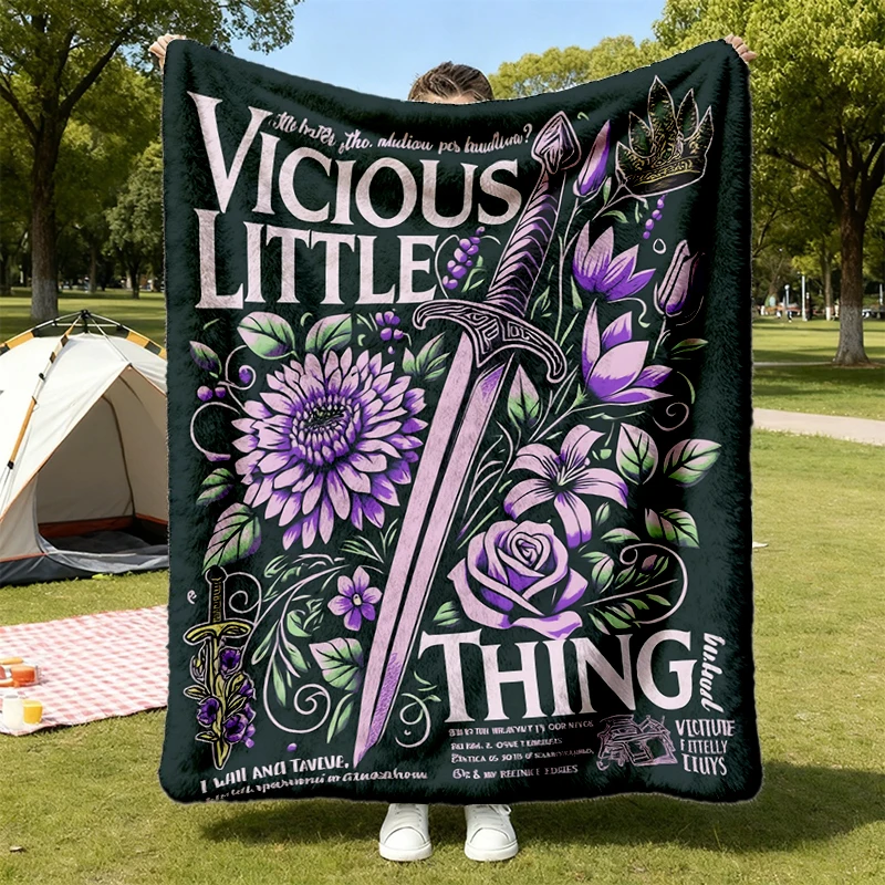 Vicious Little Thing Powerless Comfy Blanket, Powerless Bookish Flannel Blanket, Kai Azer Paedyn Gray Flannel Throw, Fan