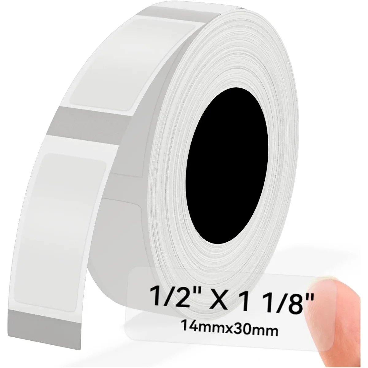 Transparent Thermal Label Paper, 12 X 40mm / 0.47 X 1.57 Inches,, Oil-resistant, Stain-resistant D30, D32, P11, P12, P15 Label
