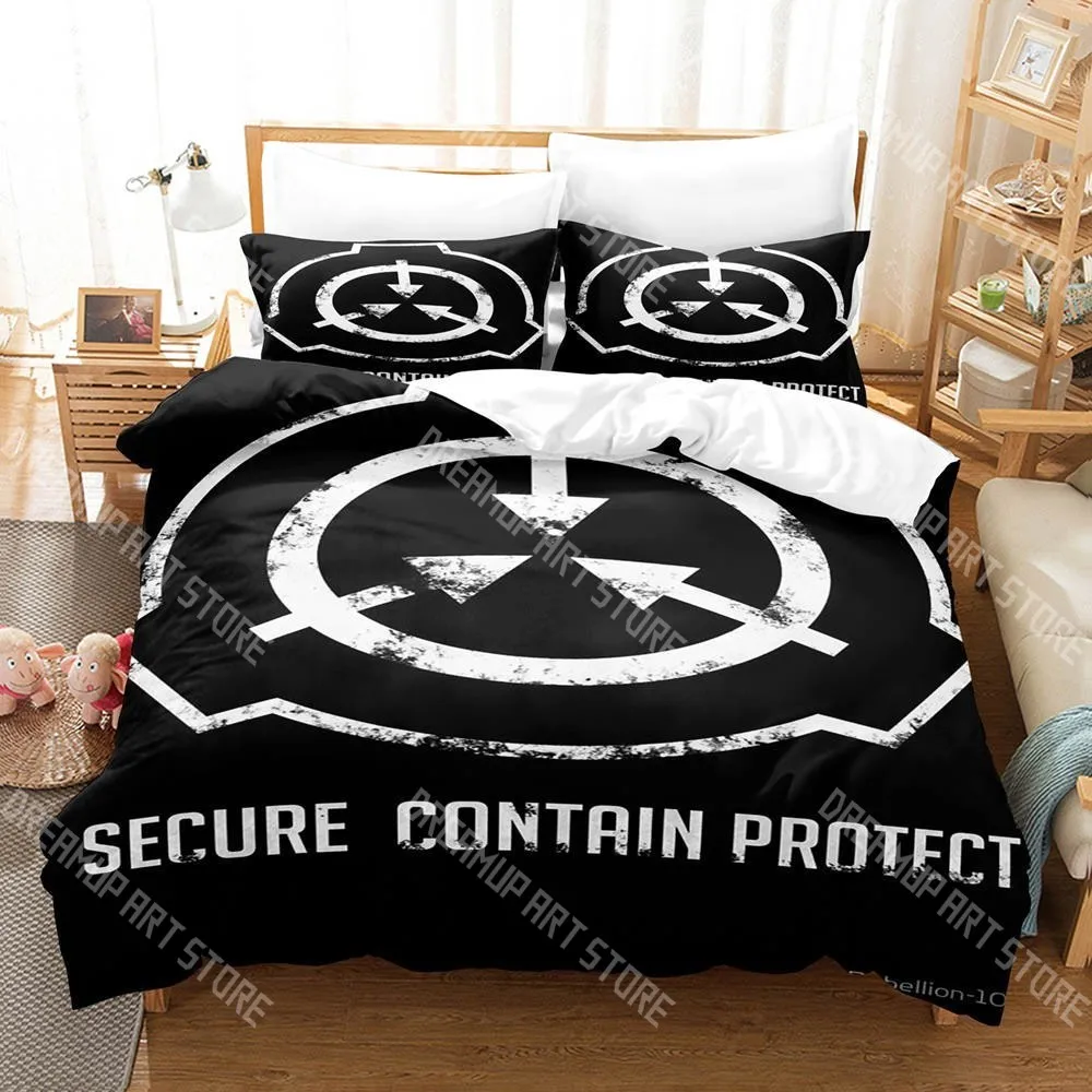 

Комплект постельного белья SCP Secure Contain с 3D принтом, одинарный, полный, королевский размер, комплект постельного белья для взрослых и детей, комплекты пододеяльников для спальни